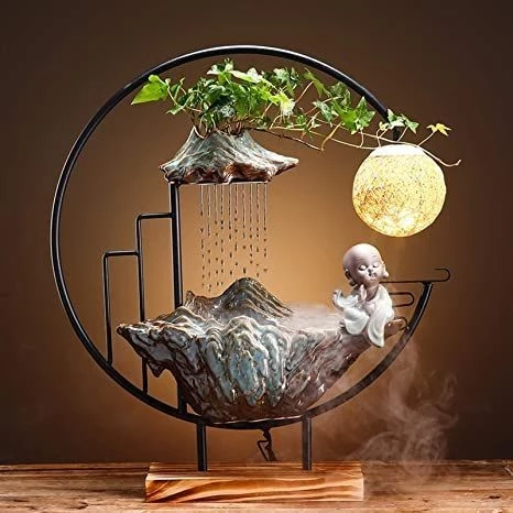 Ngắm nhìn đèn trầm hương bonsai thanh tịnh, yên bình