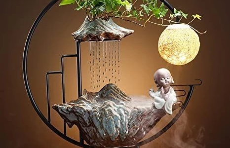 Ngắm nhìn đèn trầm hương bonsai thanh tịnh, yên bình
